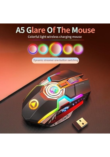 Jms A5 Kablosuz RGB 7 Tuşlu 1600 Dpı Oyun Mouse
