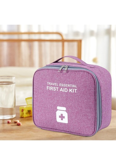 Suntek Taşınabilir İlaç Saklama Çantası Boş İlk Mor-ve-l