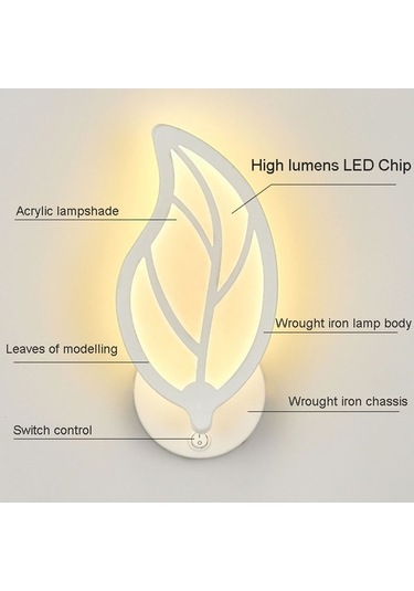 Dancemonkey Cbtx Led Duvar Aplik Modern Yaratıcı Başucu Aydınlatma Yatak Odası Oturma Odası Ofis İçin - 3063 Beyaz Işık, Renkli Alternatif Beyaz