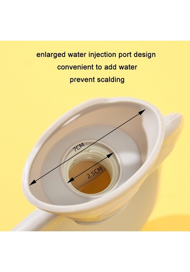 Karikatür Kadife Kapak Kalınlaşmış Patlamaya Dayanıklı Pvc Su Dolu Sıcak Su Torbası, Renk: 500ml Açık Yeşil