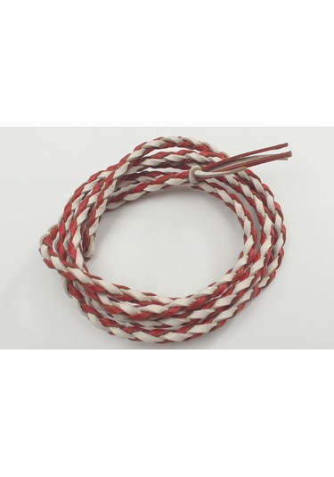 4-6 Mm Yuvarlak Örgülü Naturel Doğal Deri Kordon 1 Metre 4 Mm / Çok Renkli