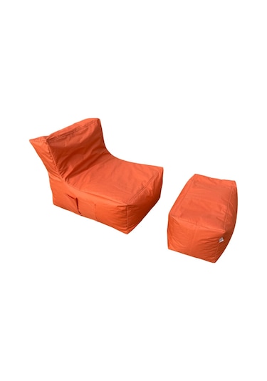 Xxl Sedir Armut Koltuk Ve Ayakucu Pufu Turuncu