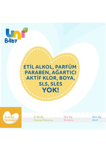 Uni Baby Parfümsüz Hipoalerjenik Yenidoğan Sıvı Çamaşır Sabunu 2 x 1500 ML