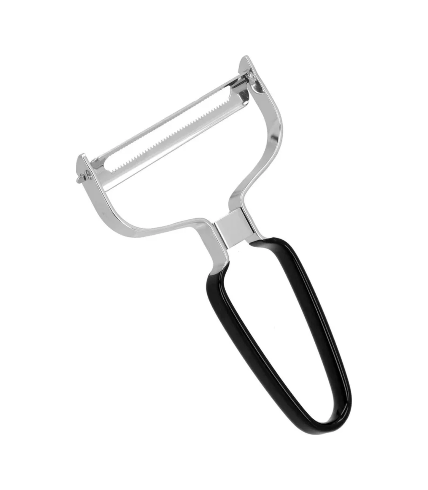 Qingmipy Stainless Çelik Somon Peeler Sebze Meyve Soyucu, Kuru Tutuşlu Plastik Saplı, Patates Salatalık İçin Kaliteli Tarım Aleti Siyah