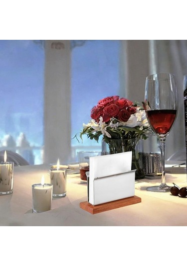 Homyl Peçetelik Paslanmaz Çelik Kağıt Tutucu Tezgah Yemek Gümüş