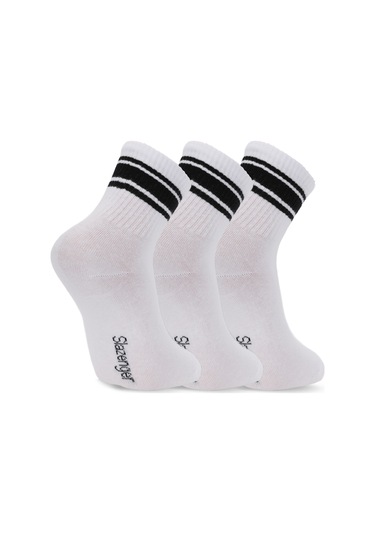 Slazenger Jelly 3 Lü Erkek Beyaz Çorap Beyaz