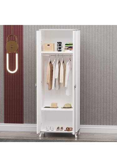 Garaj Home Yıldız 2 Kapaklı Dolap - Gri