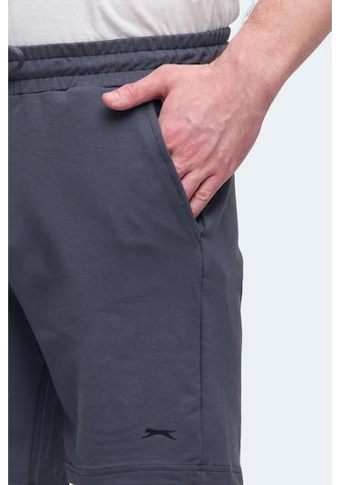 Slazenger Vardah 2 Li Set Erkek Cepli Şort Siyah - Koyu Gri
