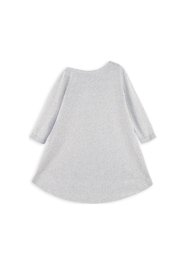 Denokids Gri Kız Çocuk Asimetrik Örme Elbise Renkli