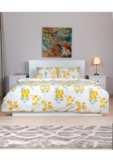 Cotton Collection Tek Kişilik Nevresim Seti Daisy Renkli