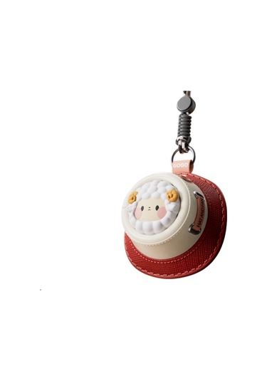 Lyon Şapka Yapraksız Asılı Boyun Fanı Taşın Mini Fan-kırmızılı