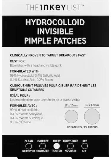 The Inkey List Hydrocolloid Invisible Pimple Patches 22'li