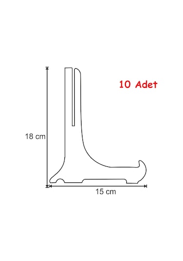 Çerçeve Teşhir Ayak Teşhir Standı 18 Cm No 4 10Adet