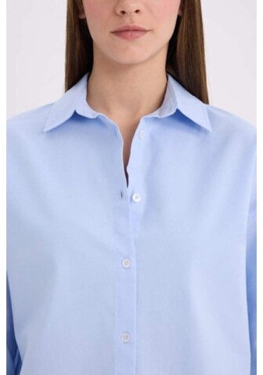 DeFacto Oversize Geniş Kalıp Basic Düz Oxford Uzun Kollu Gömlek C4597AX25SPBE40 DeFacto Oversize Geniş Kalıp Basic Düz Oxford Uzun Kollu Gömlek C4597AX25SPBE40