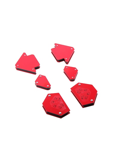Valkyrie Mıknatıslı Manyetik Gönye Kaynak Tutucu 6'Lı Set Kırmızı