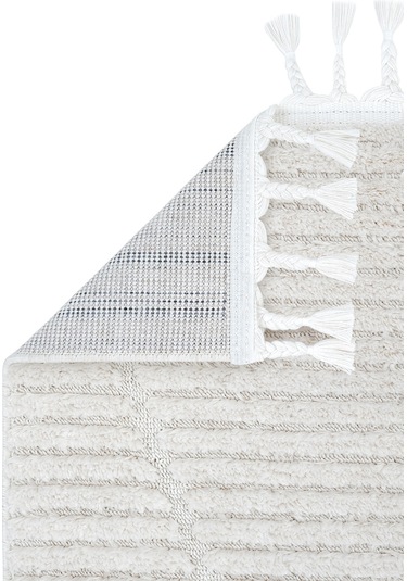 Cool Halı Palazzo Krem Mutfak Halısı Yumuşak Bukle Tezgah Önü Leke Tutmaz İskandinav Kabartmalı Halı