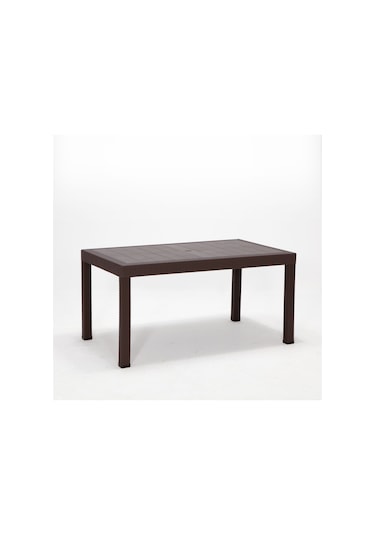 Rattan Lüx Dikdörtgen Kahve Masa Takımı Bahçe&balkon Kahverengi