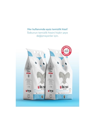 Toi Moi Marsilya Sabunlu Kokulu Sodyum Bentonit Kedi Kumu 2 x 5 L