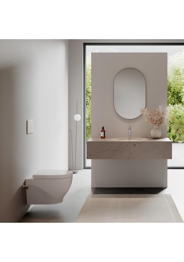 Creavit Mare Beyaz Kanalsız Asma Klozet Ma321, Creavit Mare Pera Duroplast Yavaş Kapak Beyaz