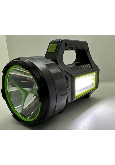 Ps-t95 30w Uzun Menzilli Solar Panelli Usb Li Ledli Şarjlı Feneri Siyah