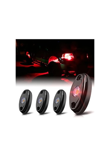 Dashanshop 4'lü Yeşil Led Rock Işıkları Toz Geçirmez Neon Underglow Utv Atv Kamyon