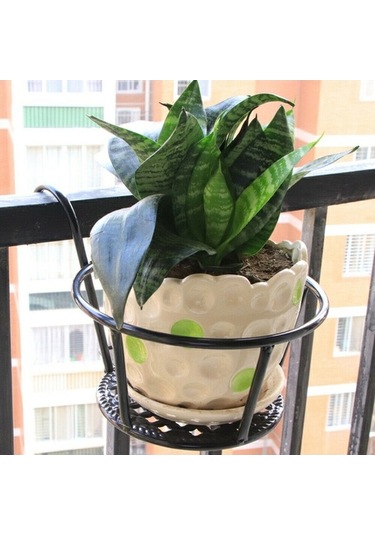 Ulzyvf Lebihmurah 5163 Metal Saksı Raf, Asılı Tencere Sepeti, Bitki Bahçe Depolama Standı