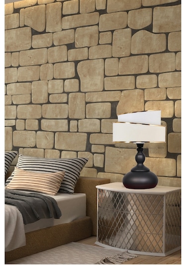 Paris Masa Abajuru Gece Lambası Yatak Başı Abajuru Bej