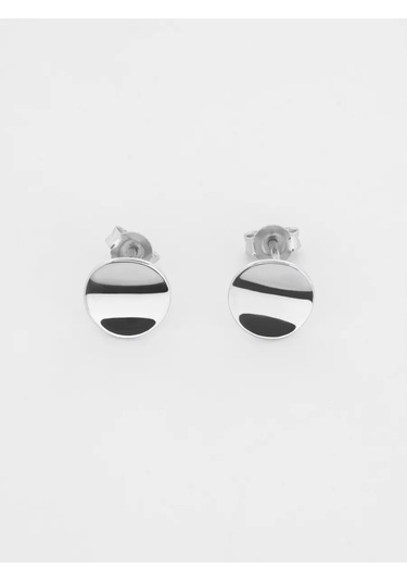 Sılverme 925 Gümüş Çivili Yuvarlak Plaka Küp 355442511 Diğer