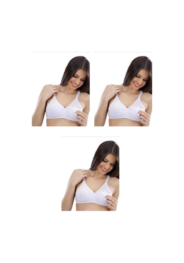 3'lü Paket Emzirme Sütyen Ekonomik Paket Pamuklu 001