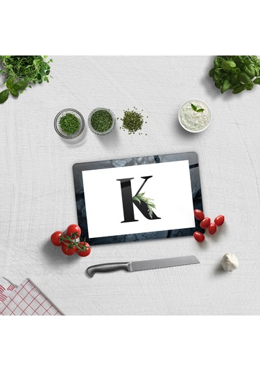 Decorita Cam Kesme Tahtası - Cam Kesme Tablası Harfli Tasarım K 20 CM x 30 CM