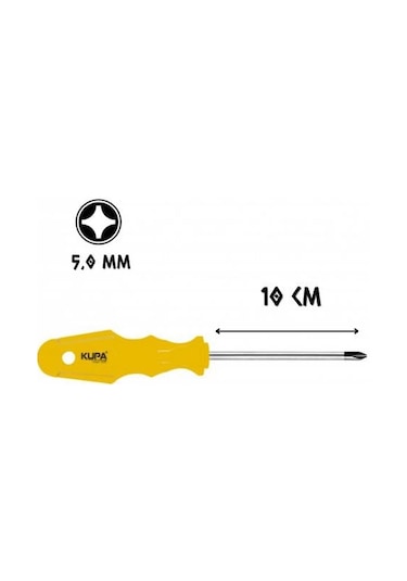 Kupa Tornavida Mıknatıslı Yıldız Uçlu 5.0 - 10 Cm.