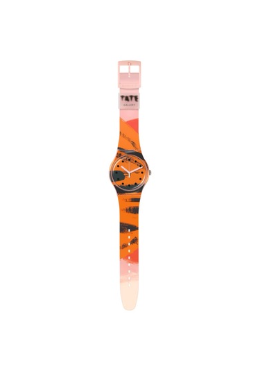 Swatch Suoz362 Barn-grahams Orange And Red Unisex Kol Saati