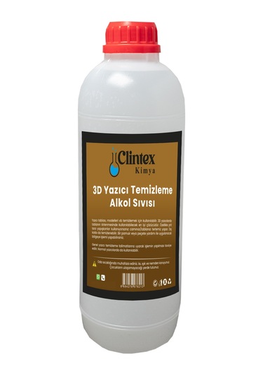 Clintex Kimya 3d Yazıcı Temizleme Alkol Sıvısı 1 L