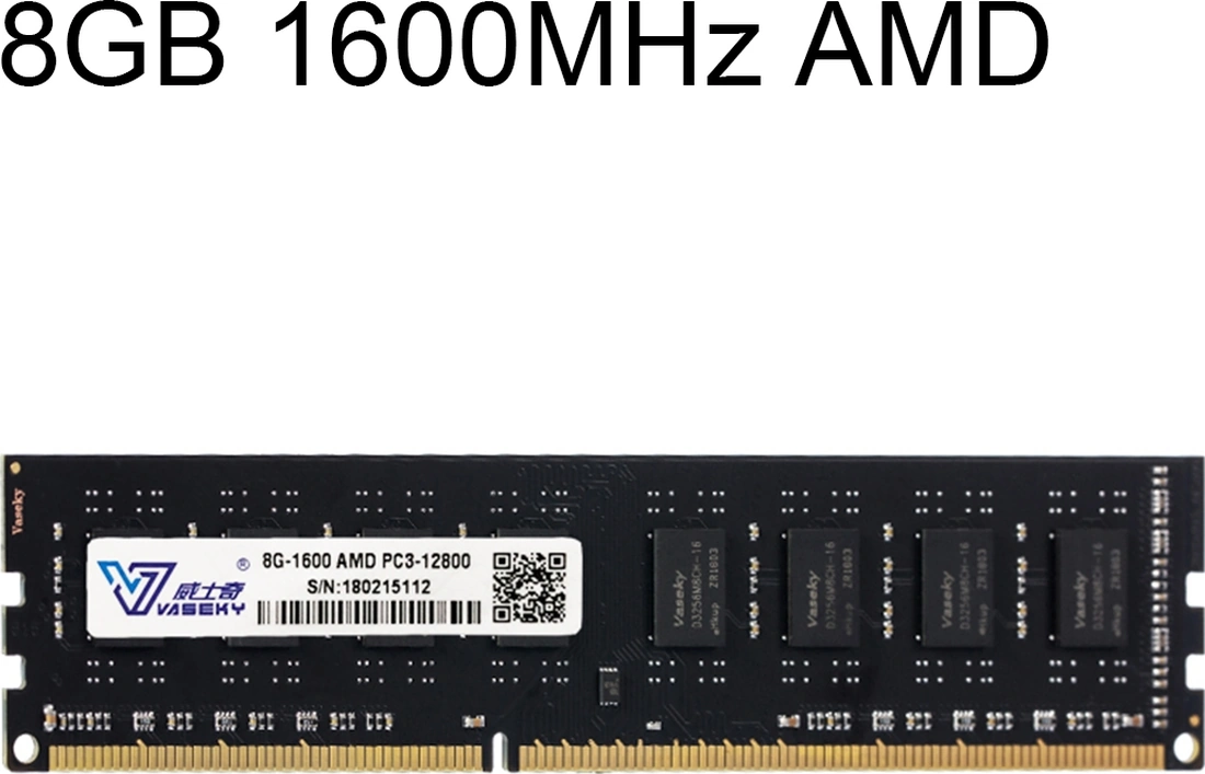 Sones Vaseky 8gb 1600mhz Amd Pc3-12800 Ddr3 Masaüstü Bilgisayarlar İçin Pc Bellek Ram Modülü