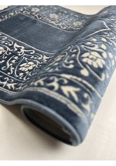 Yün Tüşeli Akrilik Dokuma Halı Seccade Namazlık 80x120 Turkuaz