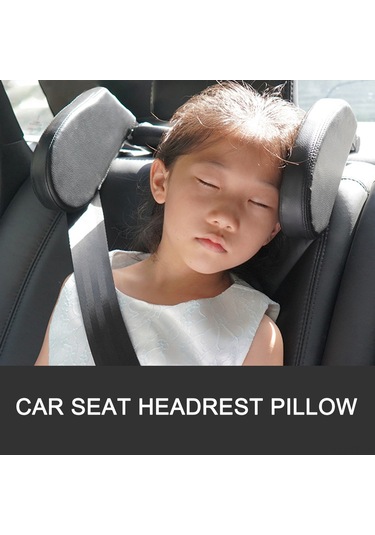 Yifomall Araç Koltuk Başlığı Yastığı - Hafızalı Köpük Boyun Desteği, Rahat Uyku İçin Ayarlanabilir U Şeklinde Siyah