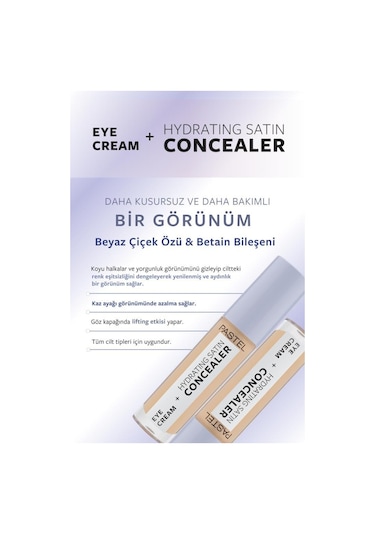 Pastel Eye Cream + Hydrating Satın Concealer 66 Deep Medium