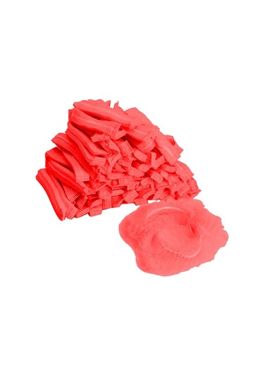 Suntek 100x Tek Kullanımlık Mob Cap Toz Geçirmez Kırmızı