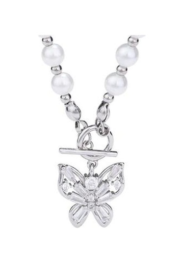 925 Ayar Gümüş Kolye Hediye Kadınlar Için Bildirimi Zincirleri Toka Tasarım Kelebek Kolye Aksesuarları Güzel Kuyumculuk Kolyeler Altın - Gümüş