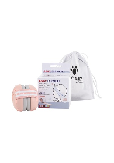 Sones Kafa Bandı Tipi Uyku Ses Geçirmez Gürültü Geçirmez Bebek Kulaklıkları Pembe+pembe