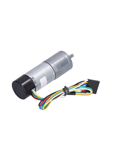 Dianziye 12v 280rpm Hall Kodlayıcıli Dc Redüksiyon Motoru, Akıllı Araçlar İçin Sürtünme Dayanıklı Metal Gövde, Hız Ölçümü Ve Sinyal Geri Bildirimi