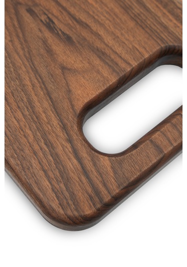 Yekpare Masif Ahşap Sunum Tahtası Kesme Tahtası Ceviz Medium 4