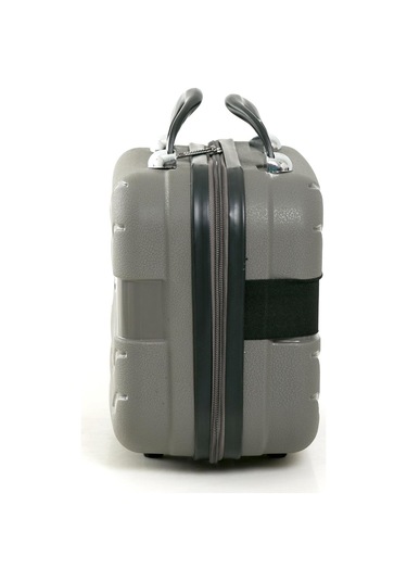 Yefa Pp Polipropilen Kırılmaz Büyük & Makyaj Boy 2'li Valiz Seti Gri