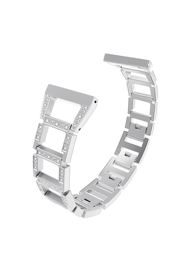 Fitbit Versa Metal Diamond Işlemeli Akıllı Saat Kayış Kordon (213884854)