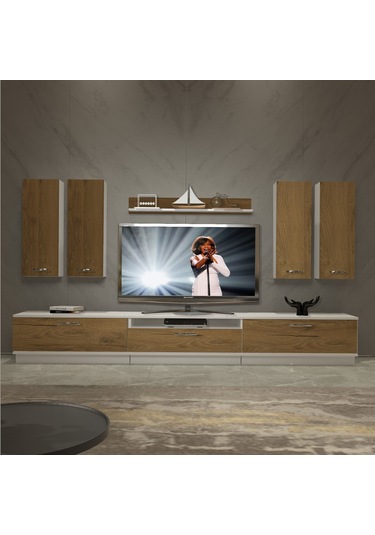 Decoraktiv Trendstyle 8d Mdf Tv Ünitesi Tv Sehpası Beyaz - Pera