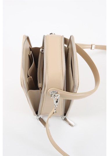 Ççs 17561 Kadın Omuz Askılı El Çantası-bej Bej