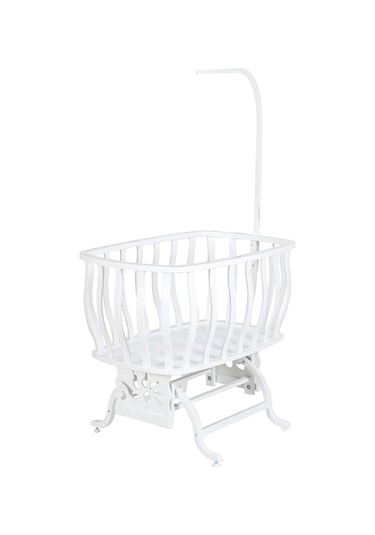 Setaymobilya Beşik, Fiyonklu Mdf Sallanan Beşik + Uyku Seti - Setay