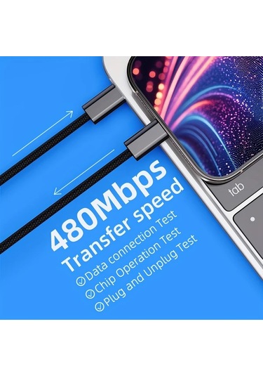 Honeybeeshop 5 Adet Siyah 3m Pd Hizli Sarj Type C Tip C Veri Aktarim Kablosu