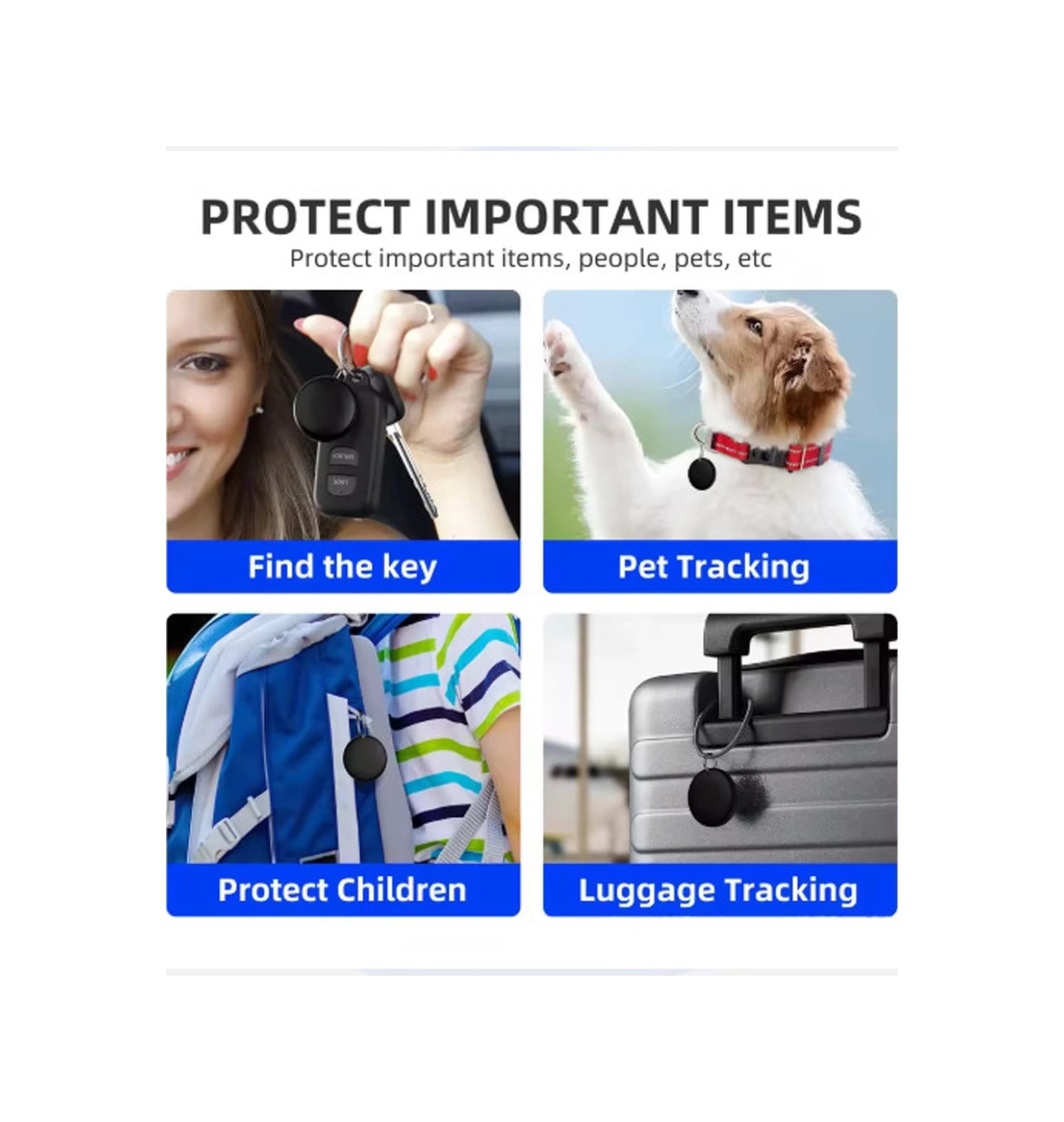 Airtag Android Konum Belirleme Akıllı  Smart Finder Beyaz