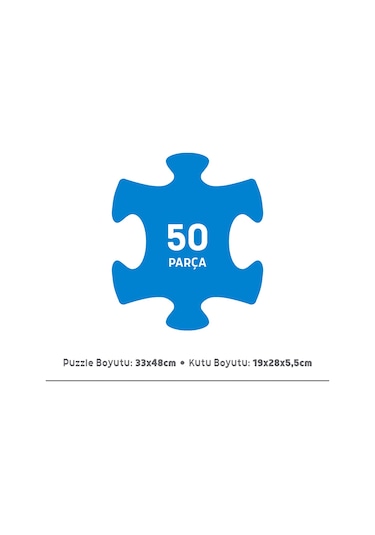 Focus Games Sevimli Tek Boynuzlu At Puzzle 50 Parça Standart R1k57bf38123n1